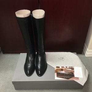 Aquatalia Geneva waterproof black riding boots